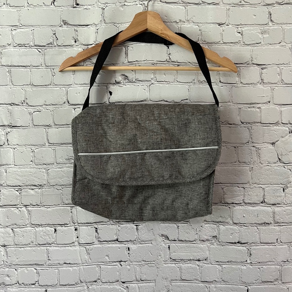 Gray Heather Messenger Bag Crossbody Shoulder Lightweight Utility Bag